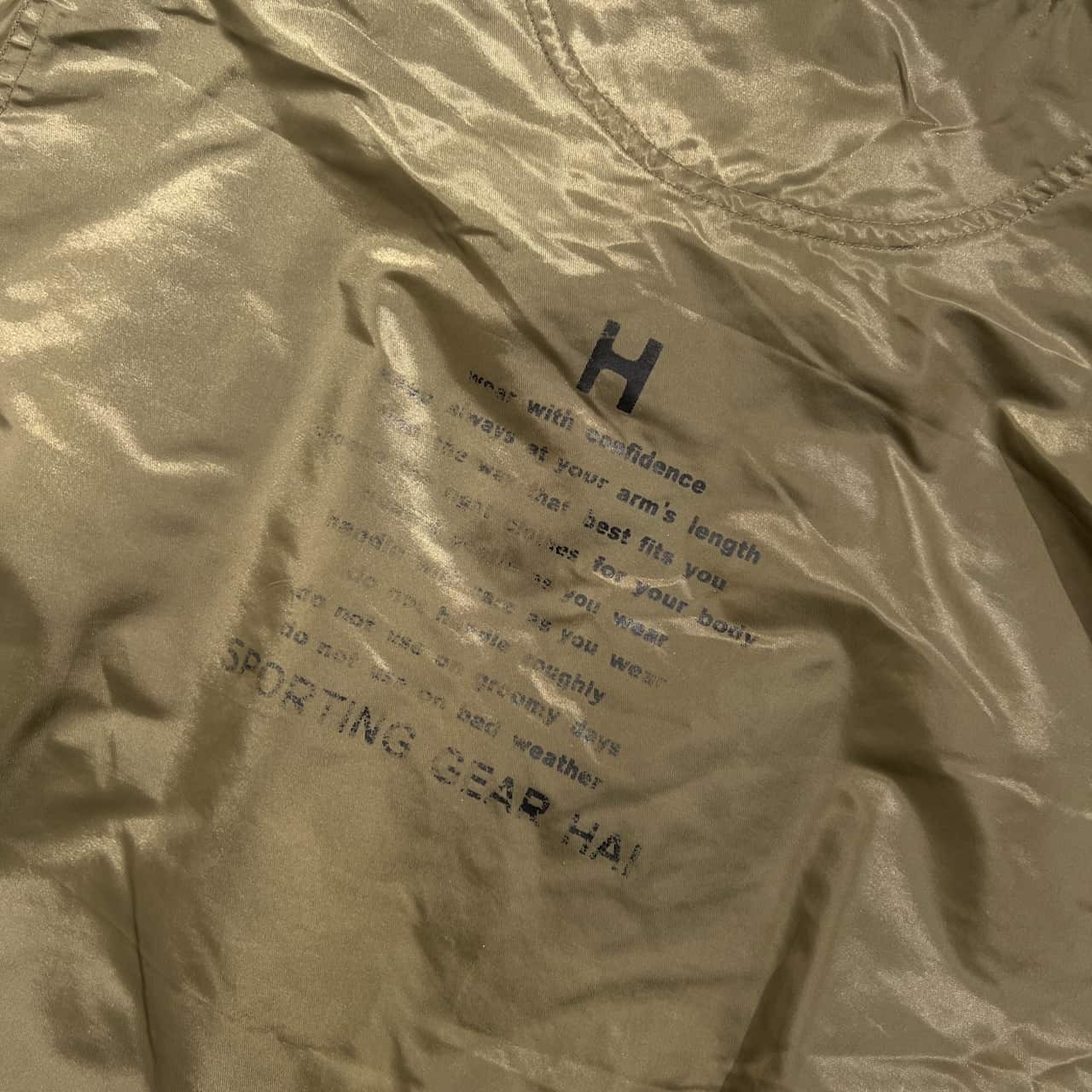 80s 90s HAI SPORTING GEAR ハイスポーティングギア ナイロン アノラックパーカー M/カーキ系 メンズ ビンテージ イッセイミヤケ