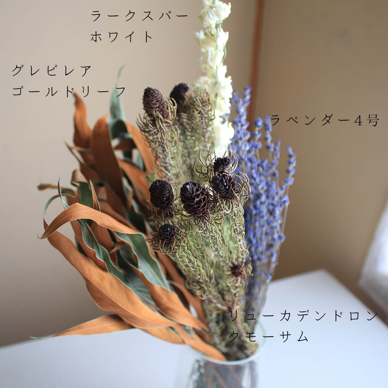 ラークスパー ちどり草 ホワイト / ドライフラワー インテリア