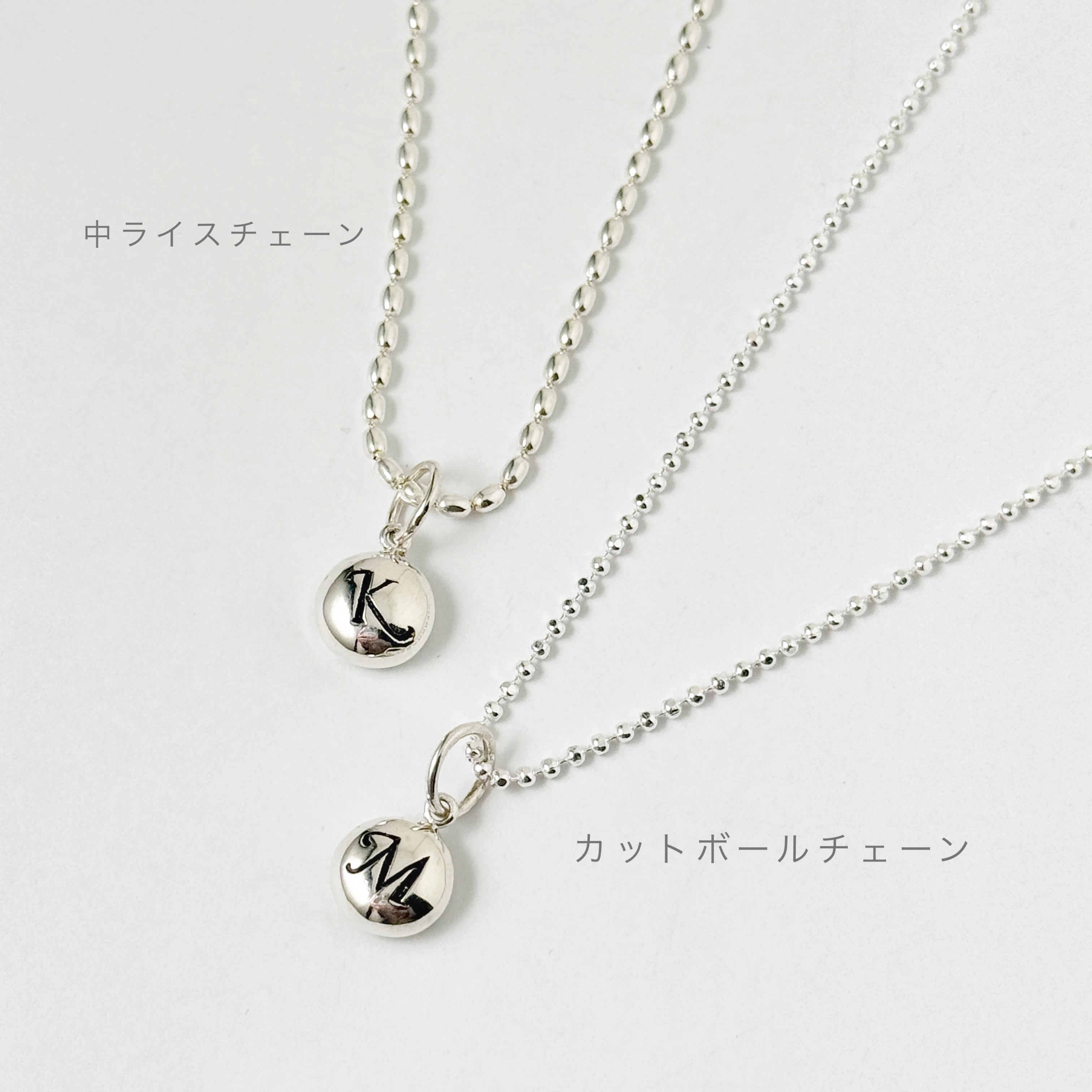 Lagoon Original ラウンド イニシャル ペンダント TOP （チェーン