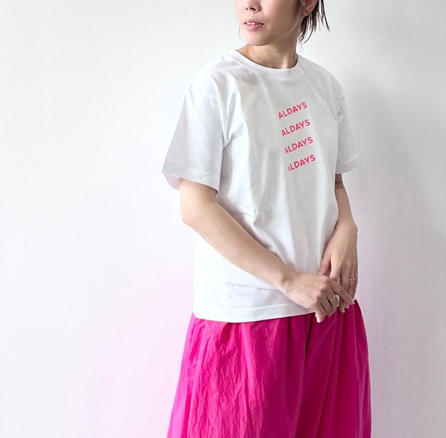 ALDAYS　半袖プリントTシャツ " ALDAYS "