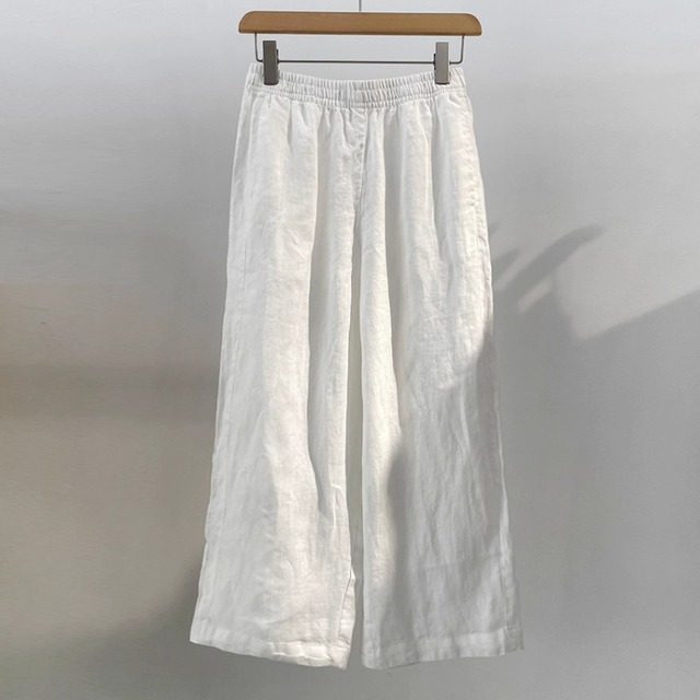 リラックスフィット ワイドパンツ ナチュラルテイスト風デザイン　00254