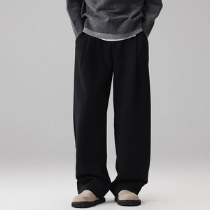 Wide tuck easy slacks pants 1238