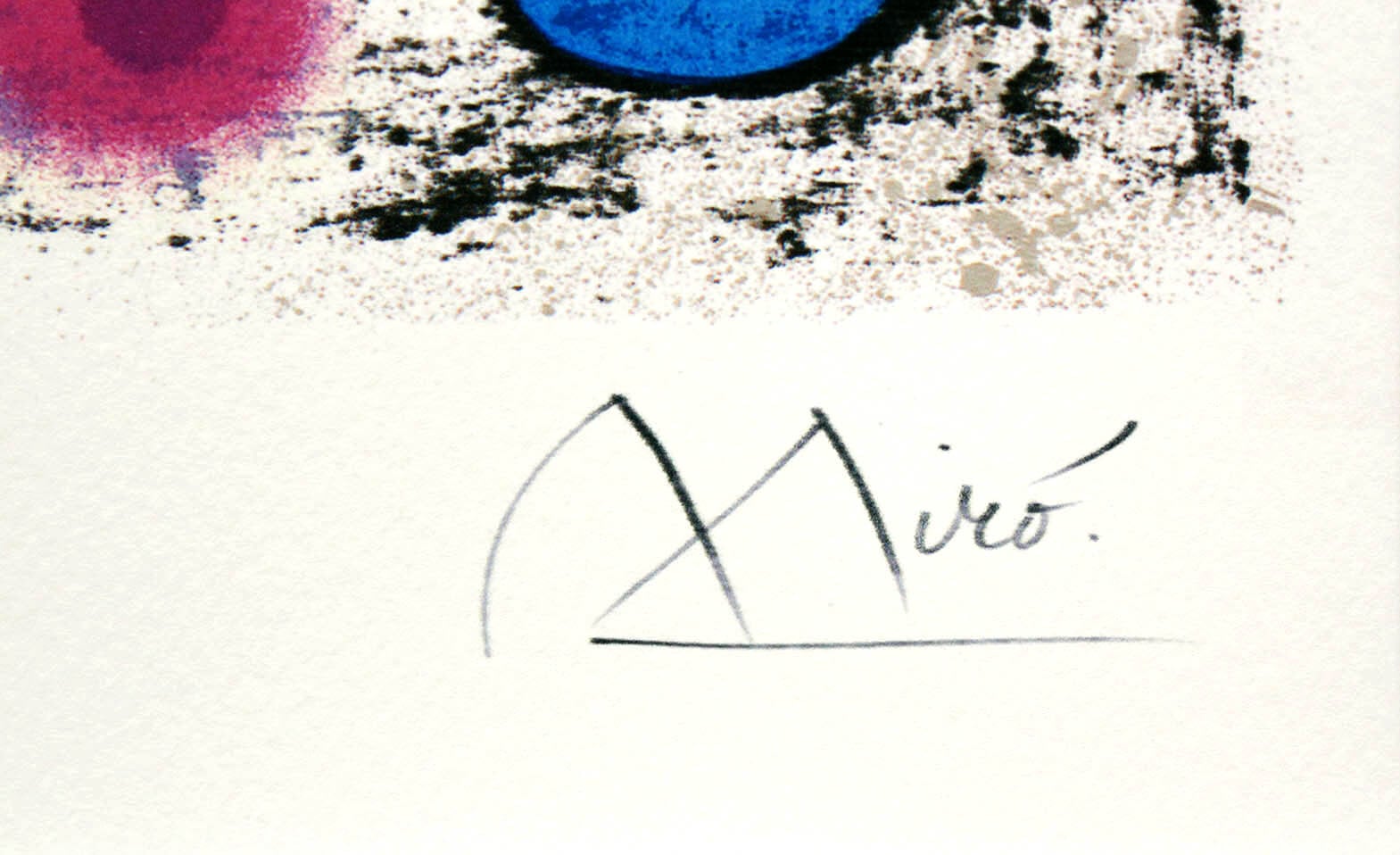 ジョアン・ミロ「ジョアン・ミロへのオマージュ」作品証明書・展示用フック・限定500部エディション付複製画リトグラフ
