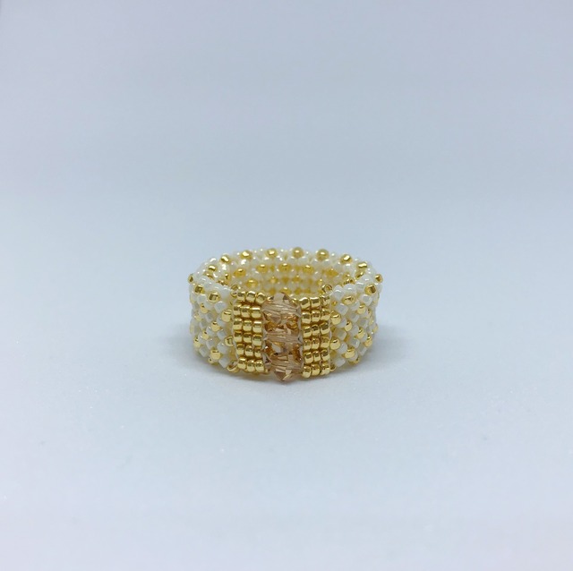 Crystal Woven Ring ✕ Gold