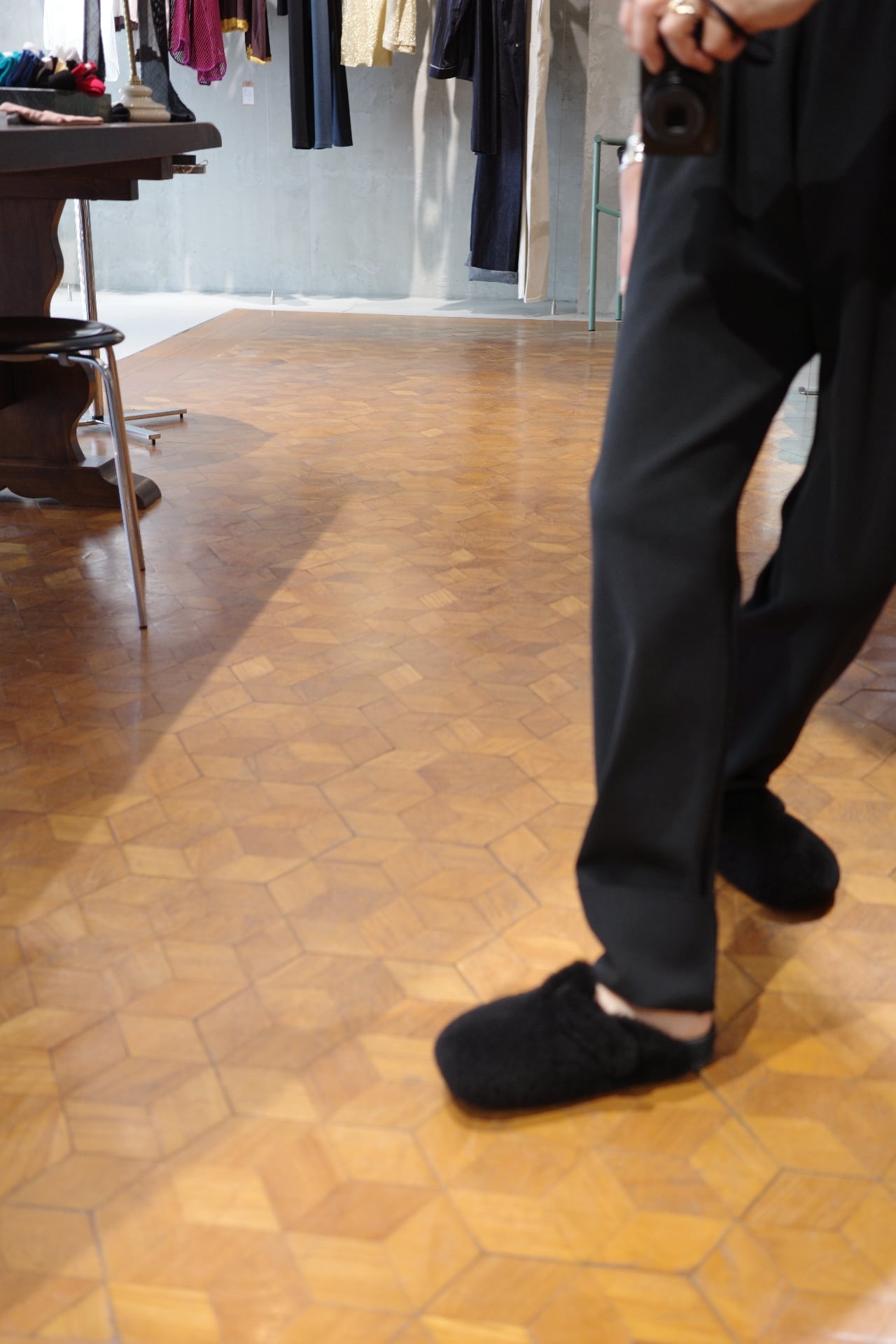 MOON TREE PLANET/Cord pants black | ikasa.