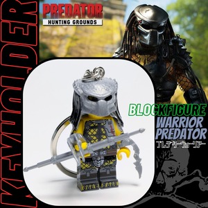 ★ブロックフィギュアキーホルダー★【 PREDATOR2 / AVP ( エイリアンvsプレデター )】 Predator Warrior ( プレデター・ウォリアー )　〚アメリカン雑貨 アメトイ〛