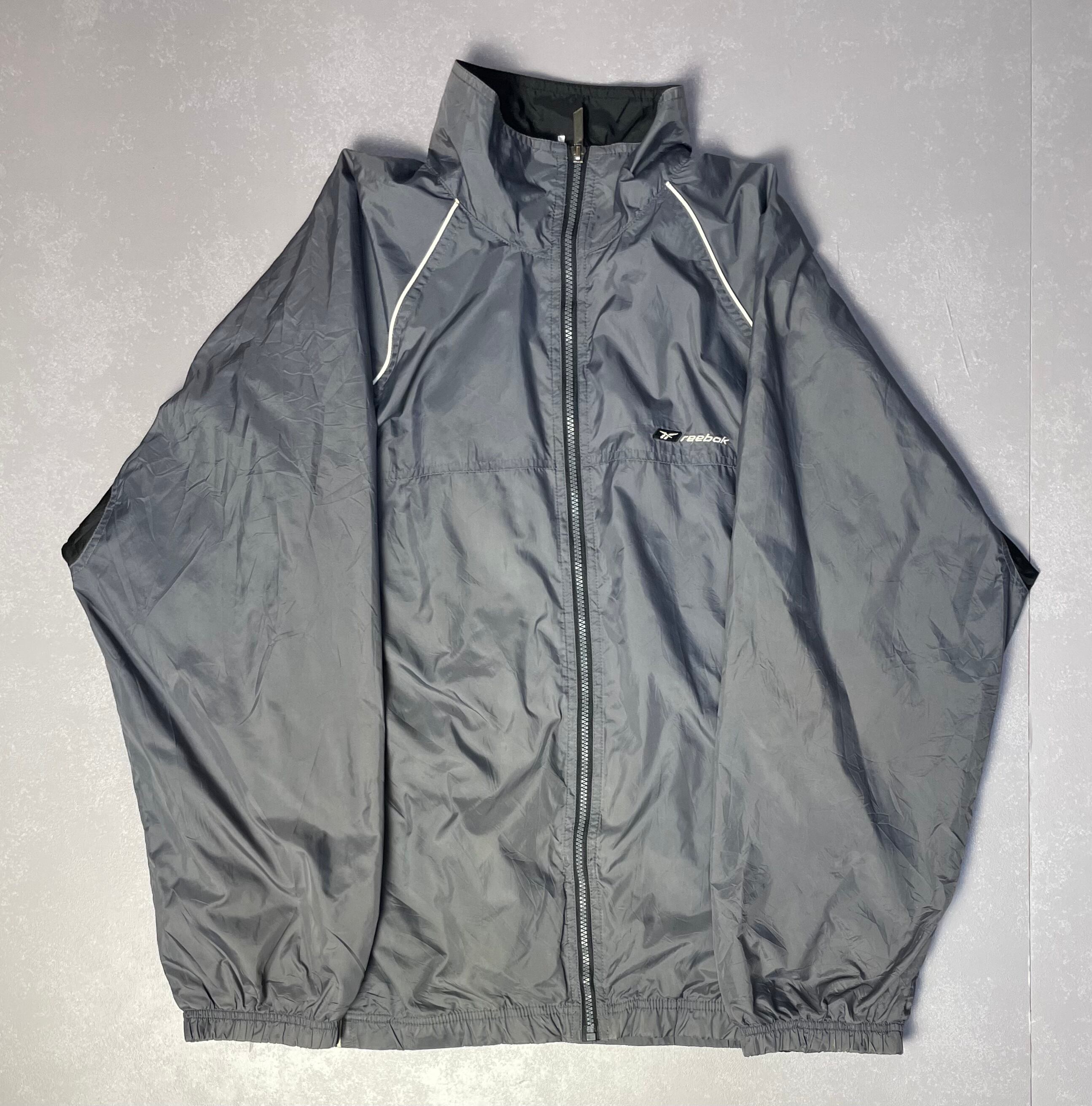 90年代 Reebok リーボック ナイロンジャケット メンズM古着 90S ヴィンテージ ビンテージ グレー 【ナイロンジャケット】