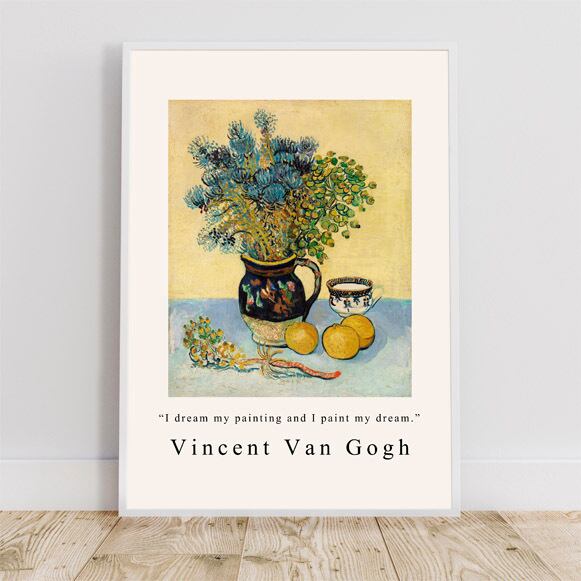 ゴッホ 画家の絵 花 ゴッホの版画 花瓶入り花のポスター フィンセント