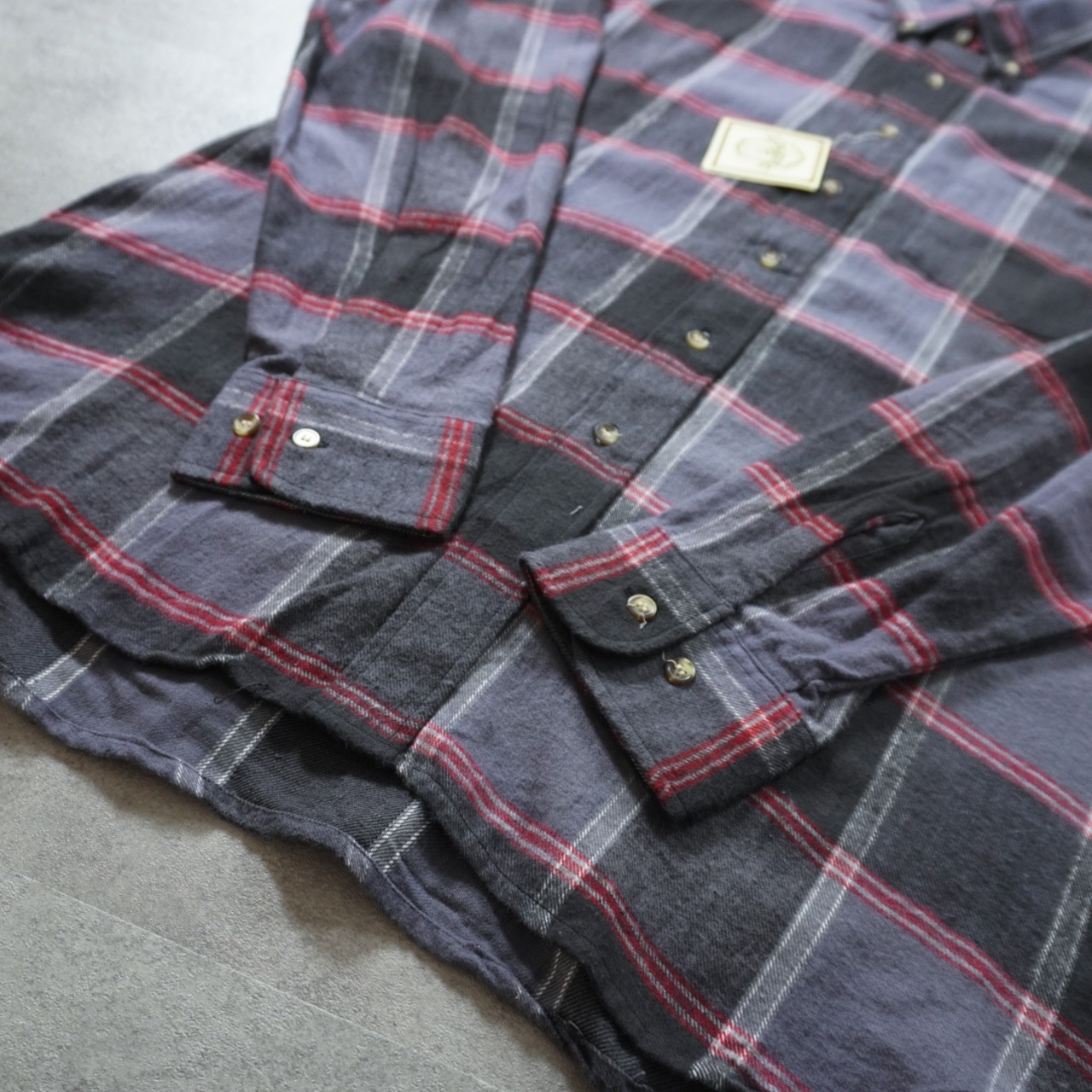 【DEAD STOCK】90s TRAILS flannel shirt L 古着 - 10