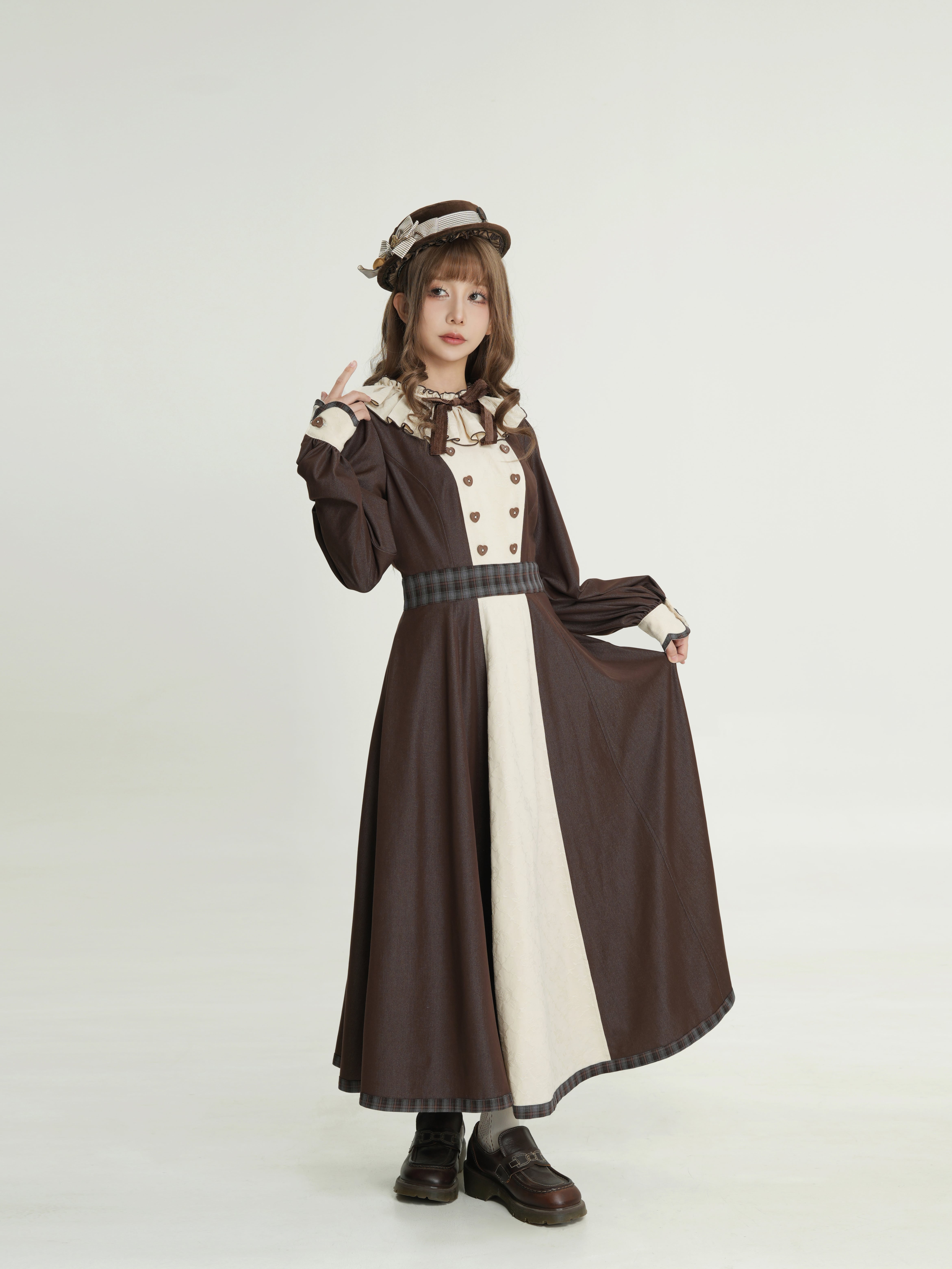 ショコラ・ホリック フリルカラーロングワンピース | HoshibakoWorks