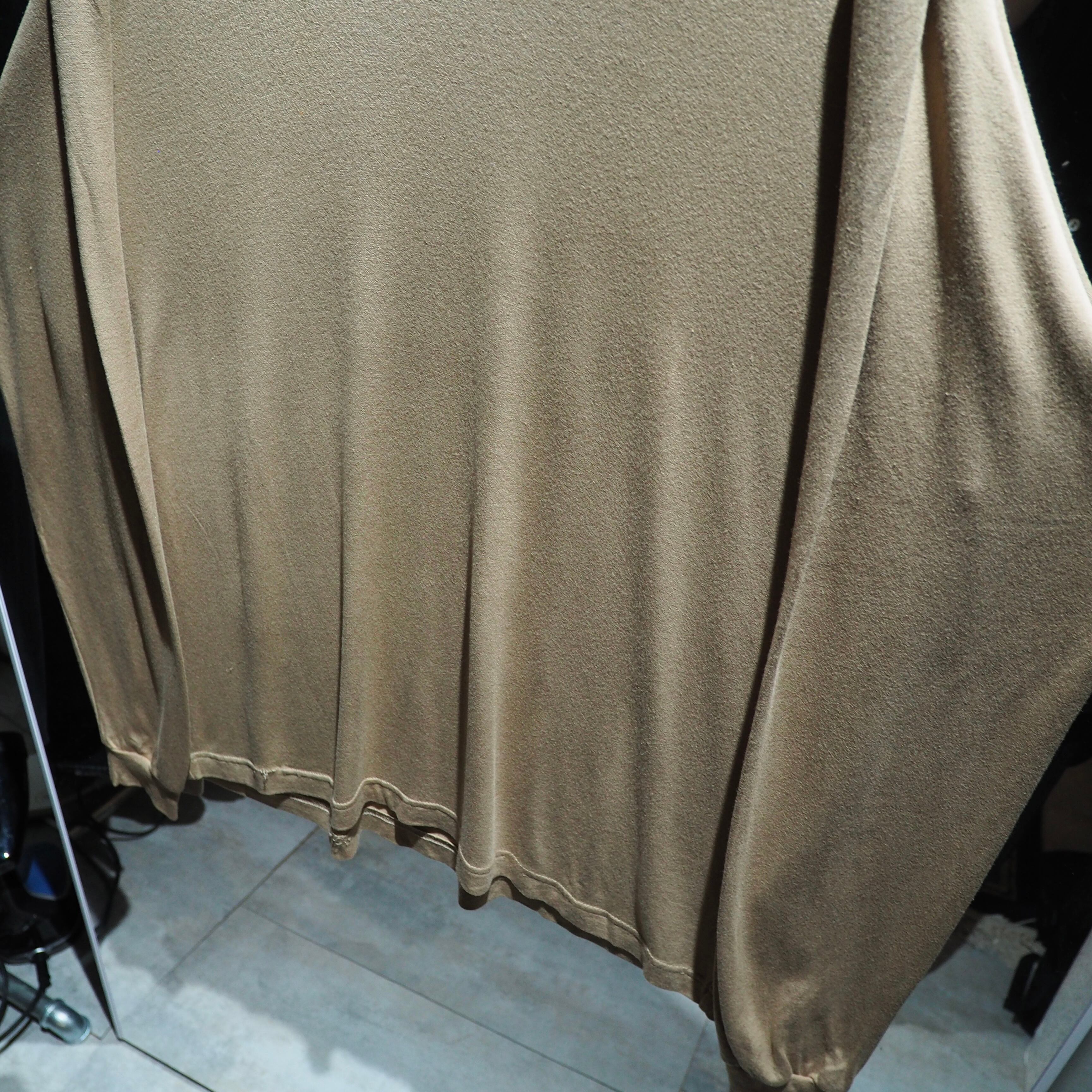 1990s ” TRUSSARDI ” Bi color vintage loose high neck sleeve Tee