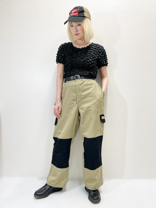 90's Dickies Custom Remake 2-Tone Double Knee Cargo Pants Made In USA