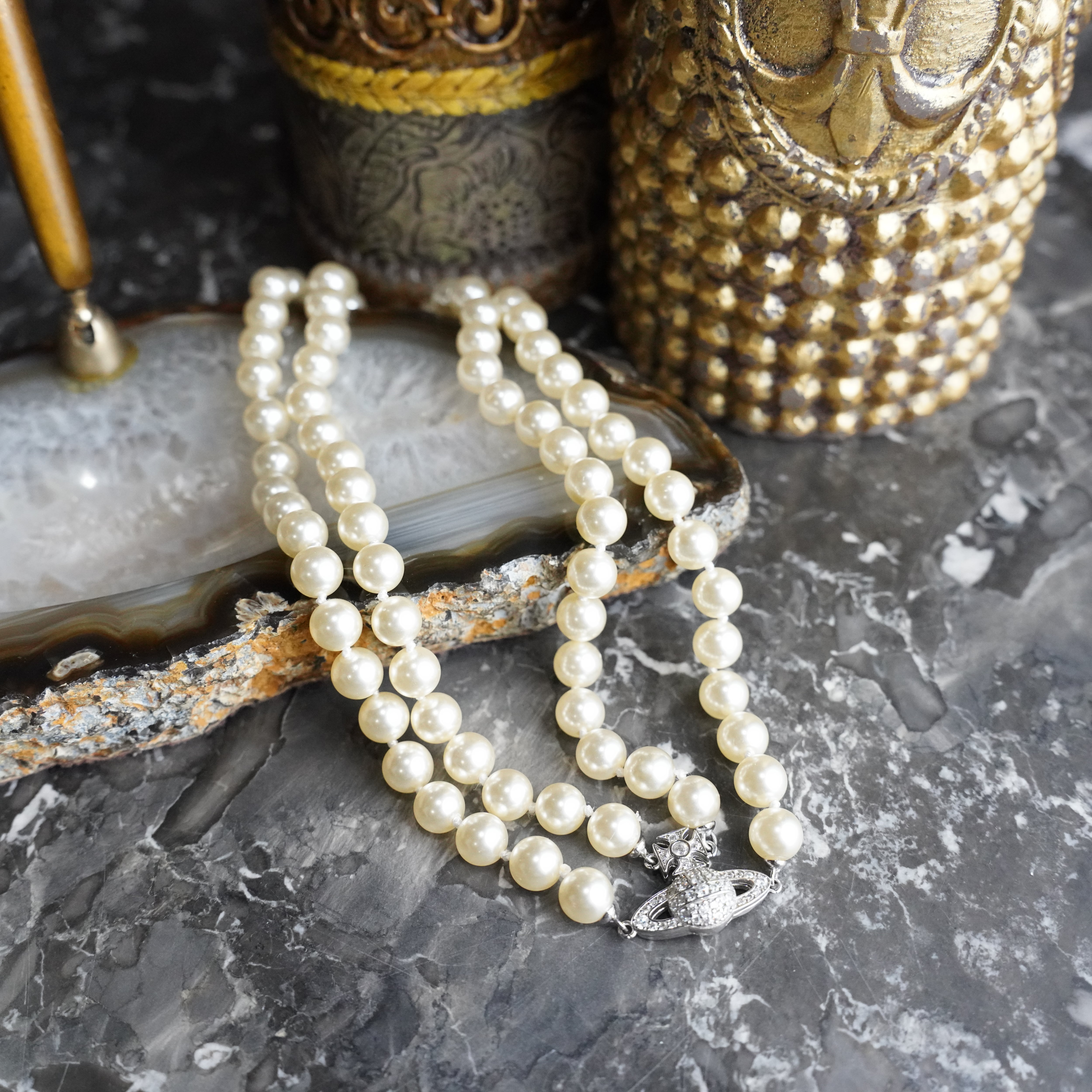 Vivienne Westwood MINI BAS RELIEF PEARL NECKLACE/ヴィヴィアン