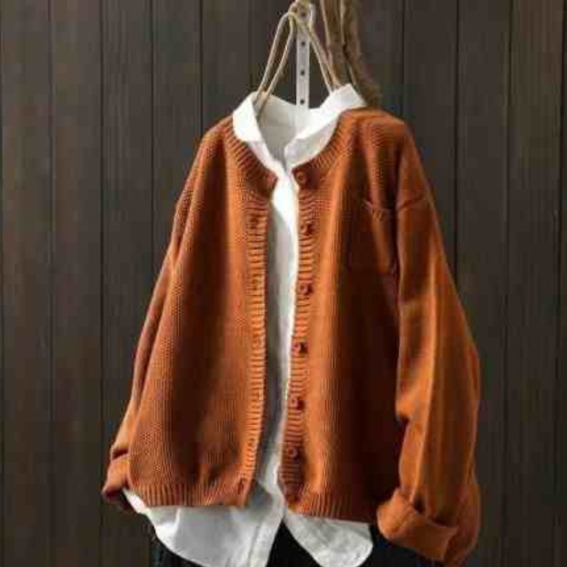 カジュアルなデザインで着回し抜群カーディガン 　　K17243