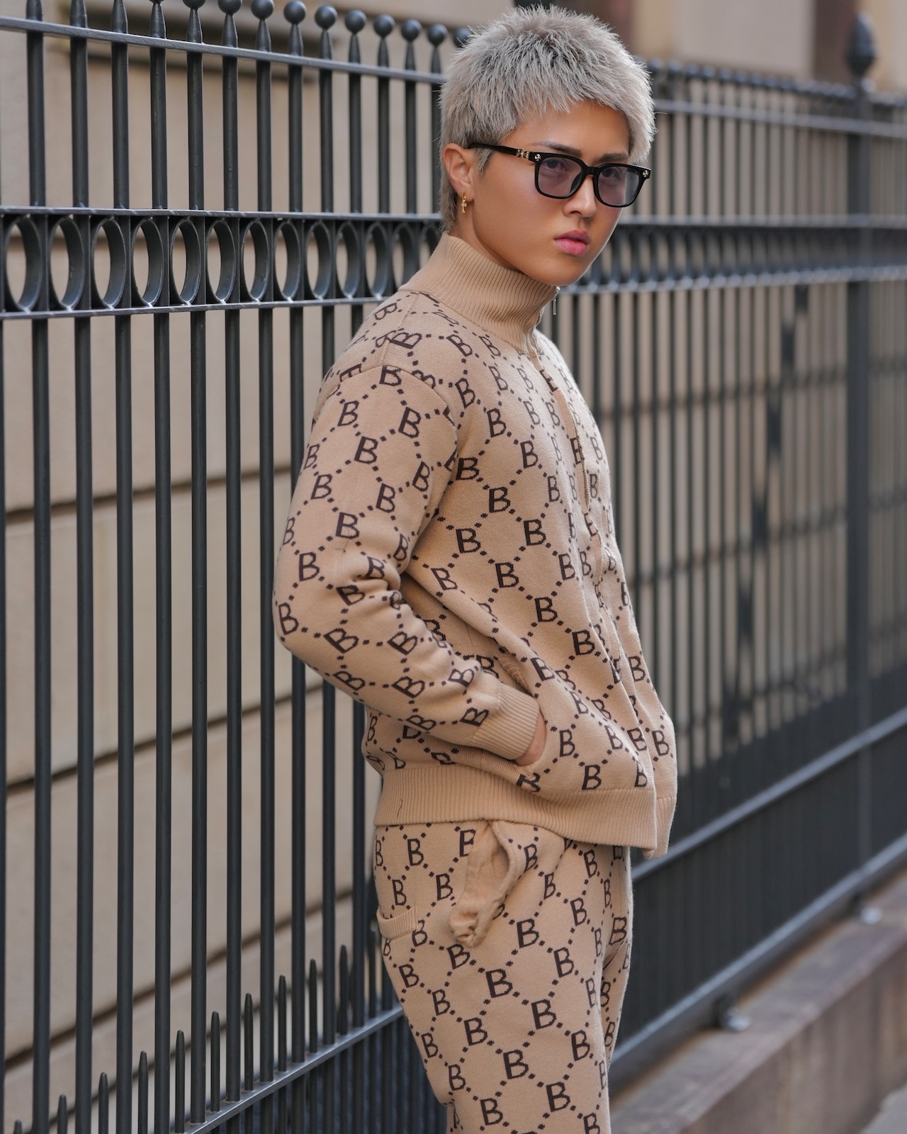 BELINDA MONOGRAM ZIP JACKET【BB25024】