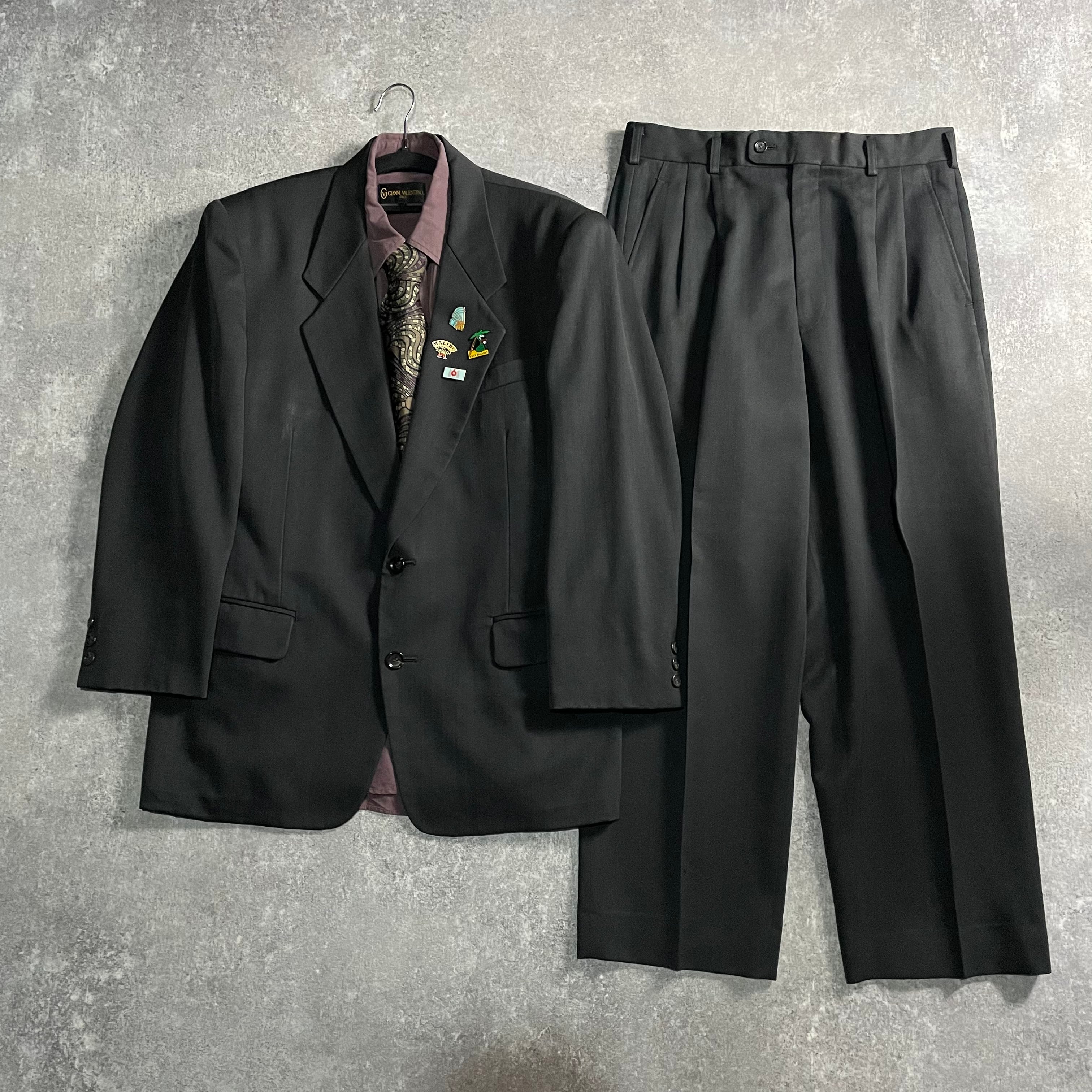 LOST特注【vintage】セットアップ ダブルスーツ ブラック 成人式 | LOST