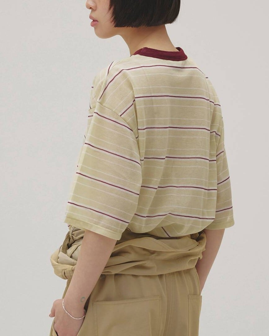 TODAYFUL(トゥデイフル) Sheer Border T-shirt | サウスオレンジ