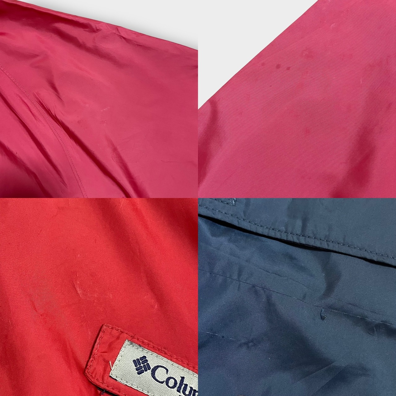 Columbia PFG ハーフジップ プルオーバー アノラックパーカー XL ビッグサイズ ワンポイントロゴ ライトアウター ラグラン アウトドア コロンビア 切替 ツートン US古着