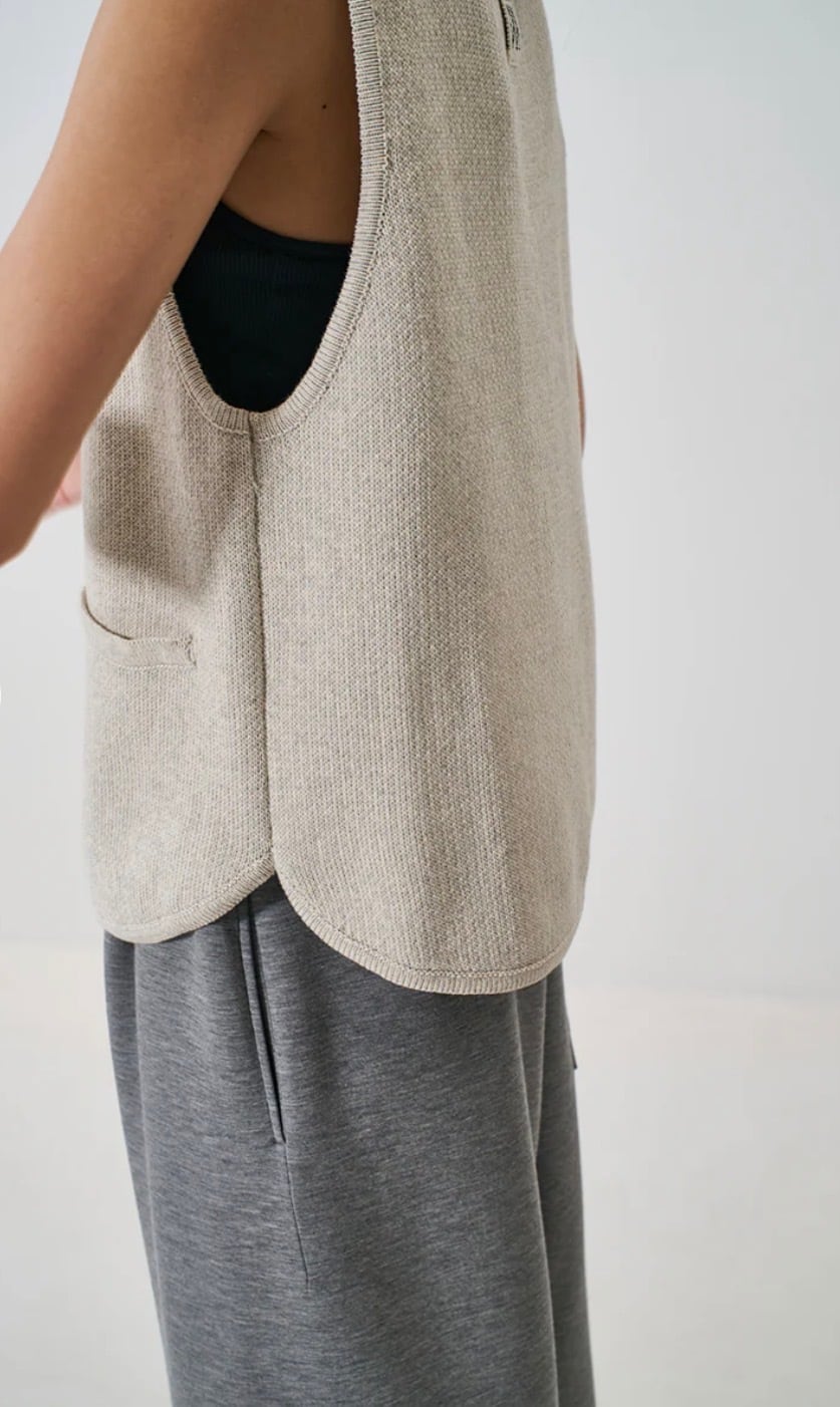 YENN 】 BOAT NECK KNIT VEST | valance 福井｜レディース セレクト