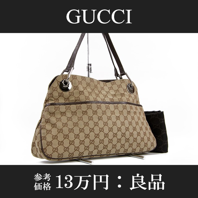 【全額返金保証・送料無料・良品】GUCCI・グッチ・トートバッグ(エクリプス・人気・GG柄・キャンバス・目立つ・レア・鞄・バック・A701)