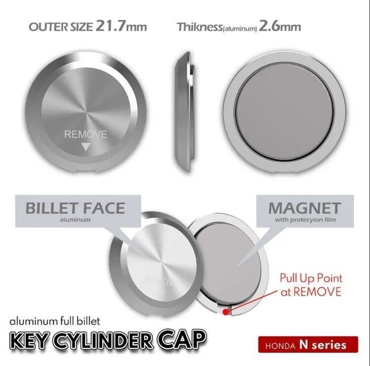 alumania キーシリンダーキャップ FULL BILLET KEY CYLINDER CAP