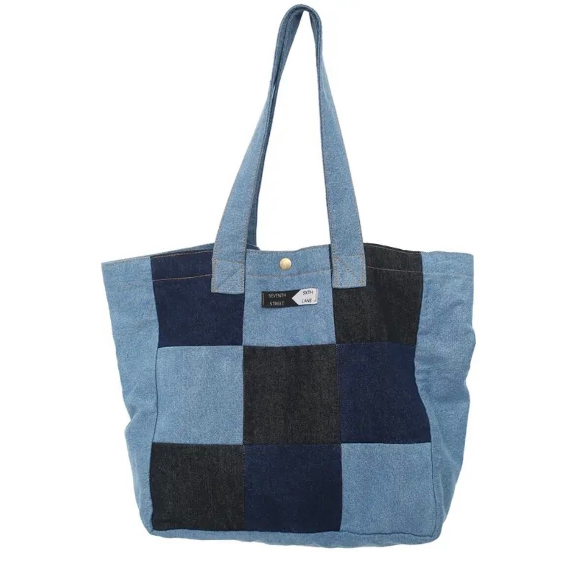 2color / パッチワークデニムトートバッグ