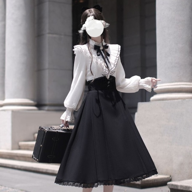 追憶のヴィクトリアン・レディ　モノトーンワンピース