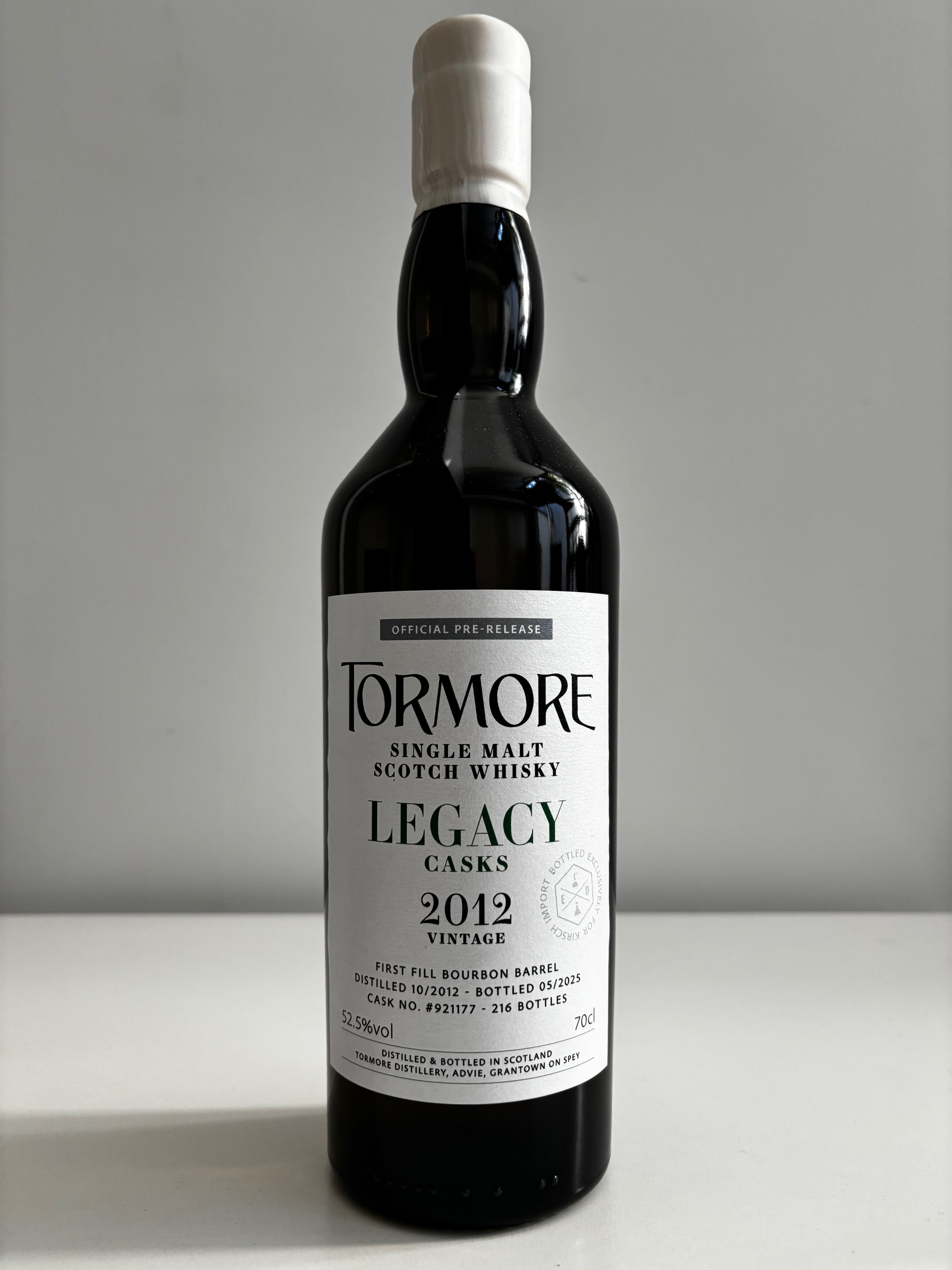 トーモア 2012/2025 12年レガシーカスクス 1stフィルバーボンバレル