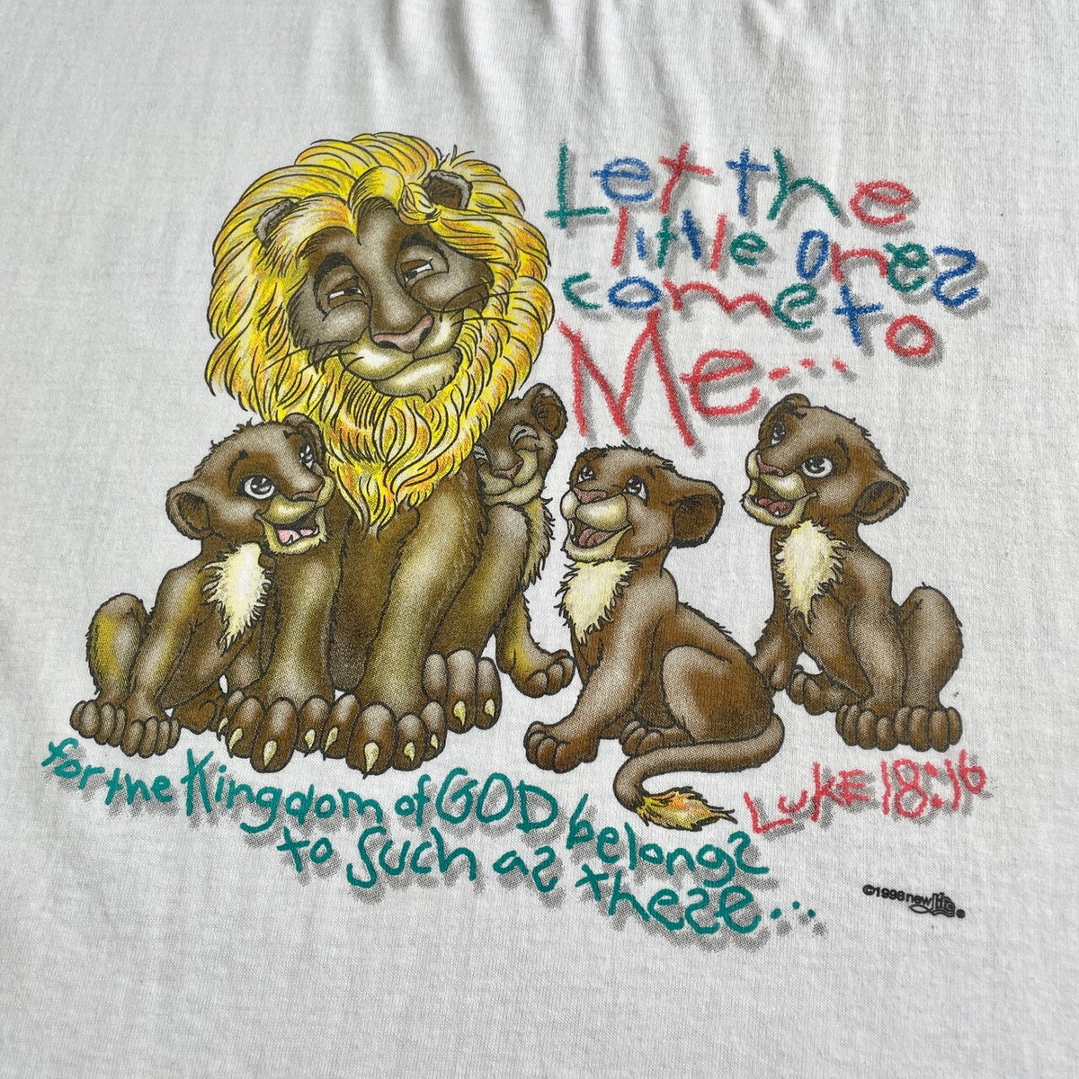 90年代 WBCC 企業 ライオン キャラクタープリント Tシャツ メンズL 