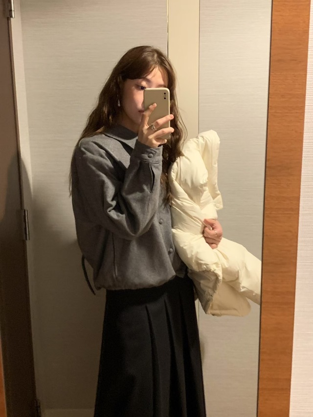 (予約) LIFFEY / Winter wool pleats skirt 2color