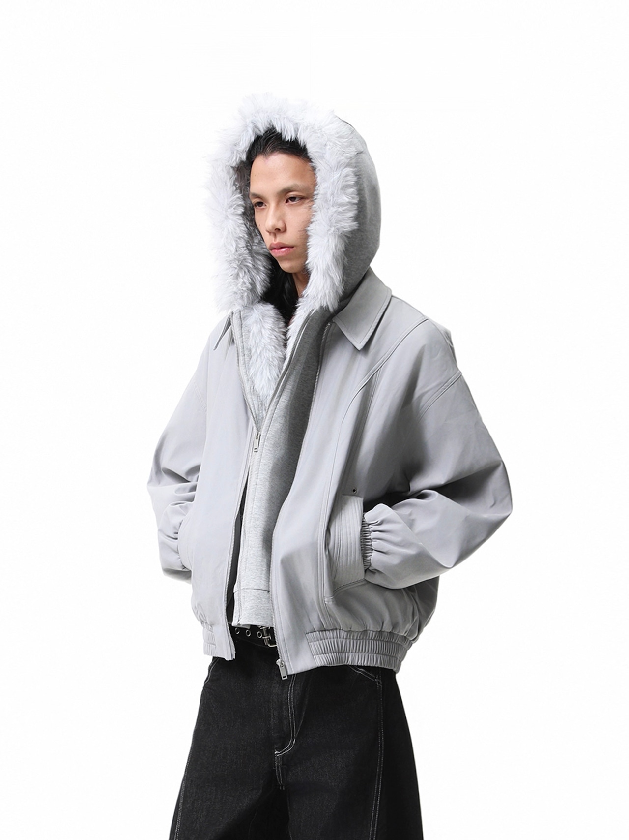 BOOGOOVOGUE Faux Fur Hooded Jacket