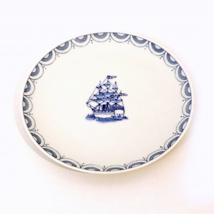 たち吉 青磁 ぶどう浮き彫り中皿5枚 貫入なし 美品