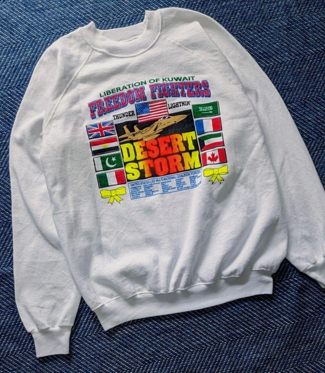 美品 90s Hanes USA製 スウェット 湾岸戦争 ラグラン XL 古着 | 古着屋 