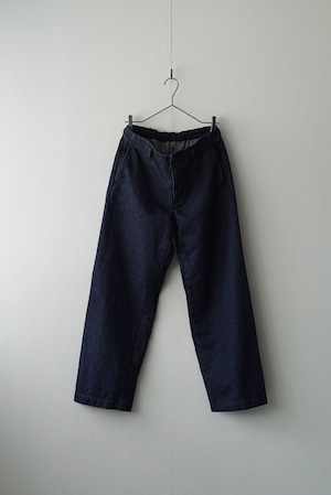 ＜SAMPLE> Cotton/ Linen Denim  / Wide Leg Denim ( INDIGO)