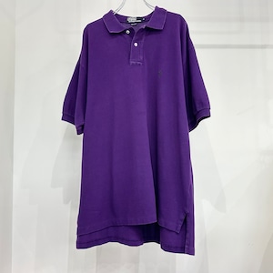 【USED】POLO Ralph Lauren ラルフローレン 鹿の子 ポロシャツ パープル XL