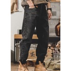 Straight Leg Roll-Up Denim Pants ◇2color H0791