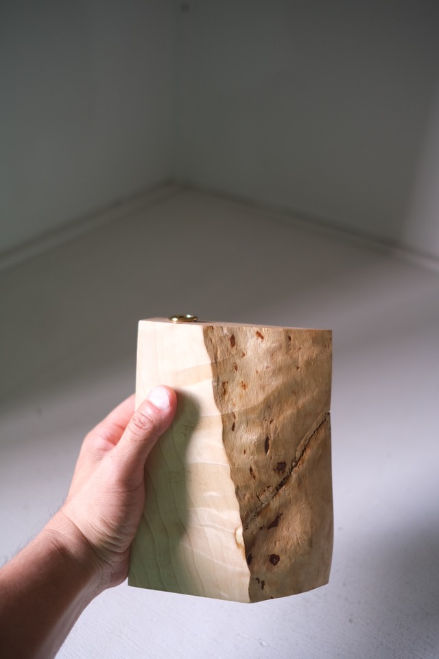 木塊　一輪挿し　-栃-