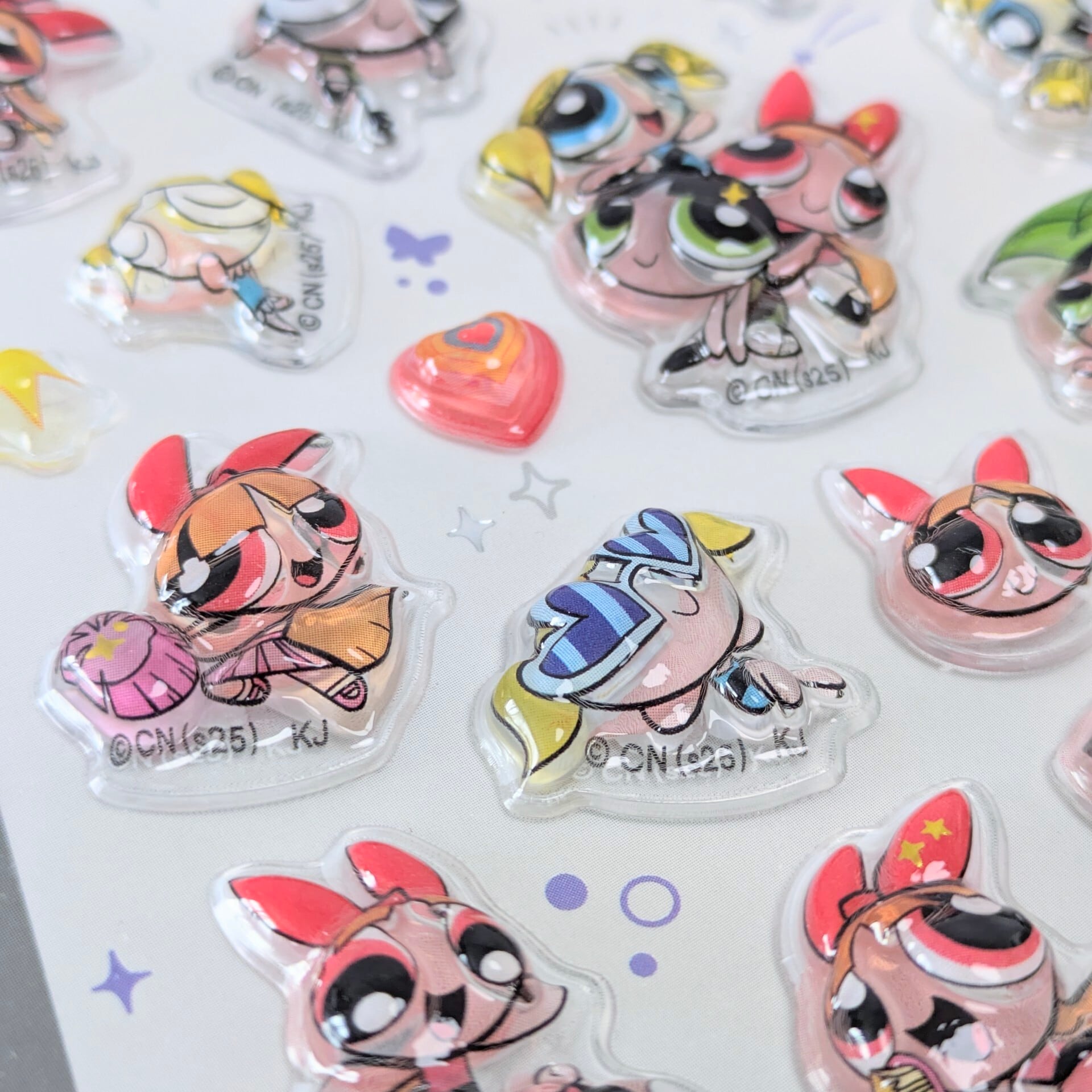 送料無料!【 The Powerpuff Girls / パワーパフガールズ 】ぷくぷくシール / STICKER(ステッカー) / 立体ステッカー 〚アメリカン雑貨 アメトイ〛