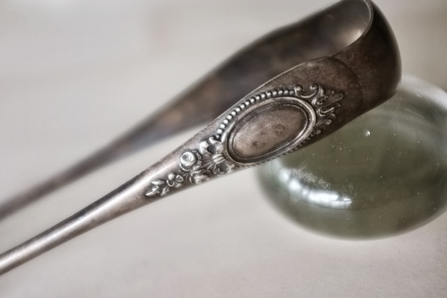 19世紀 France 獅子爪とリボンと薔薇とシュガートング Cailar & Bayard 獣足 シルバープレート