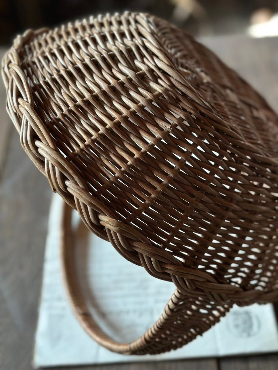 ラタン製 マルシェバスケット パニエ | Brocante de La Cocotte