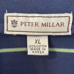 【PETER MILLAR】ビッグサイズ ポロシャツ XL ボーダー US古着 アメリカ古着