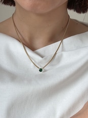MSA green stone necklace