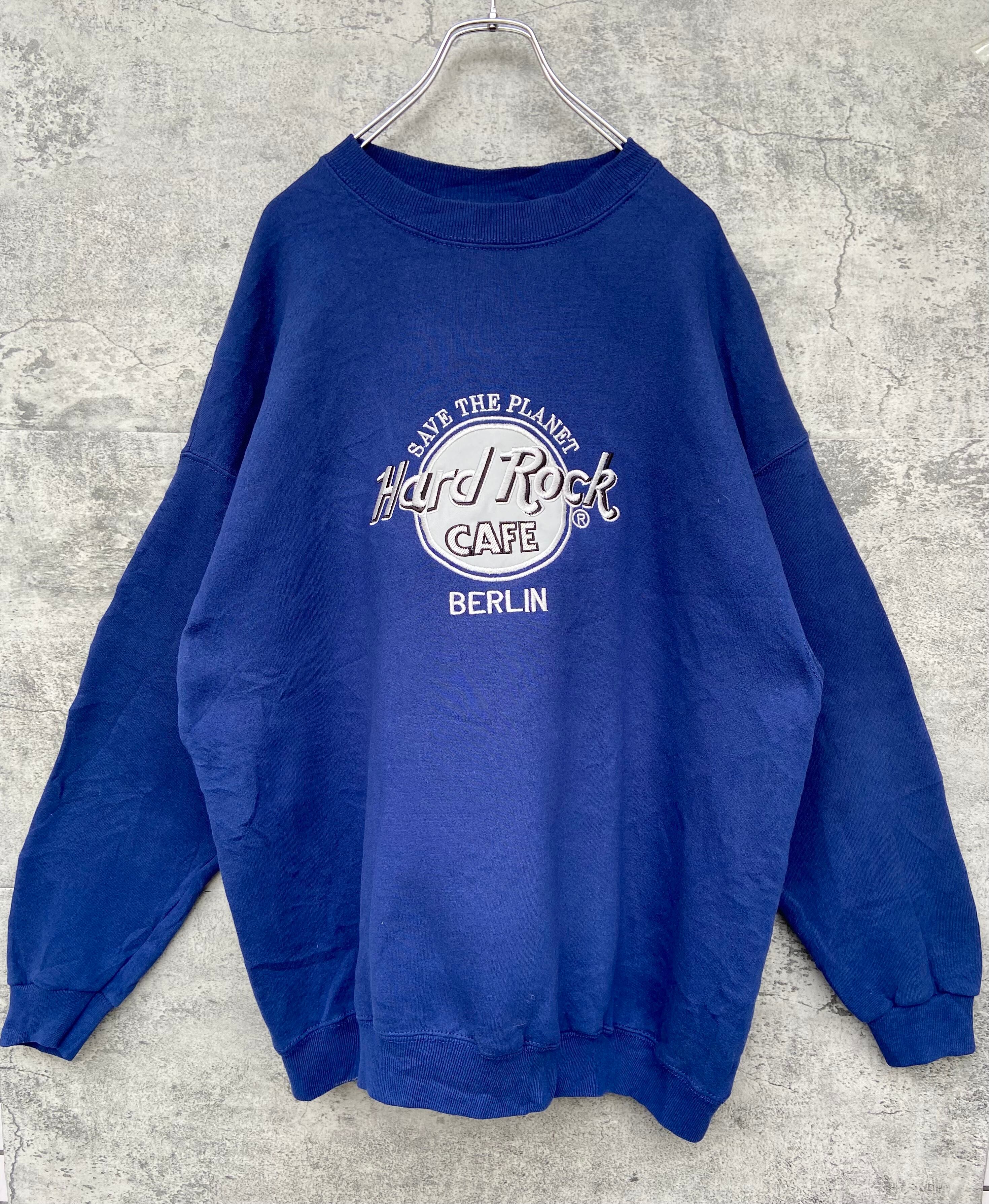 USA製 90s Hard Rock Cafe ハードロックカフェ 刺繍 トレーナー XL 紺 スウェット | 【古着  らくふる】ビンテージ&リメイク専門のオンライン古着SHOP powered by BASE