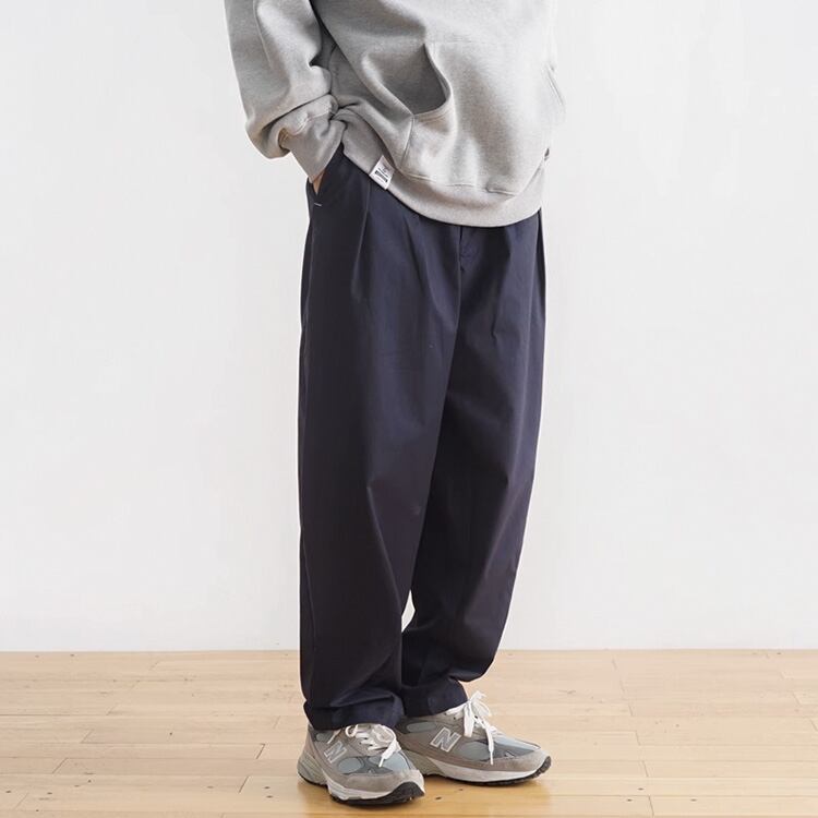 ★PLAIN RETRO CASUAL WIDE LEG PANTS　　　A0726