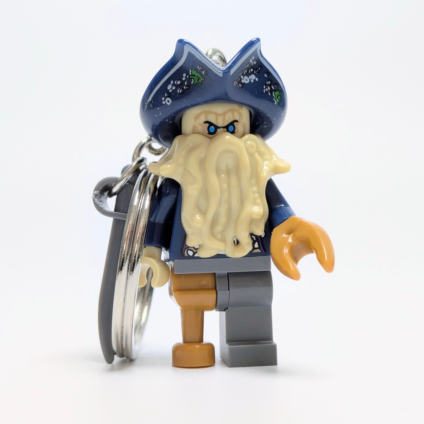 ♧★ブロックフィギュアキーホルダー★【 パイレーツ・オブ・カリビアン / 呪われた海賊たち 】デイヴィ・ジョーンズ / 深海の閻魔 / ジャック・スパロウ 〚アメリカン雑貨 アメトイ〛