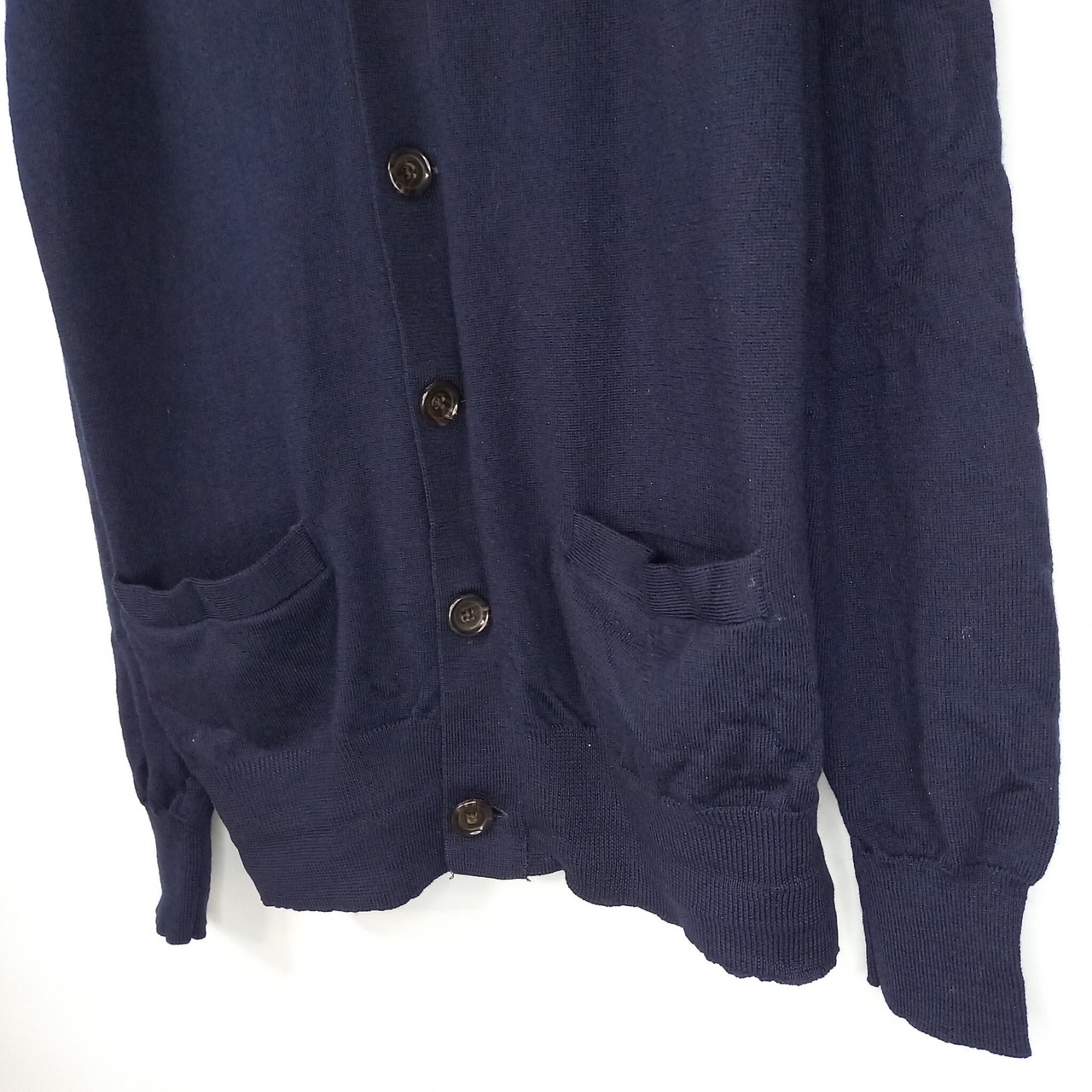 ポロラルフローレン　Vネック　メリノウール　カーディガン　ニット　無地　刺繍ロゴ