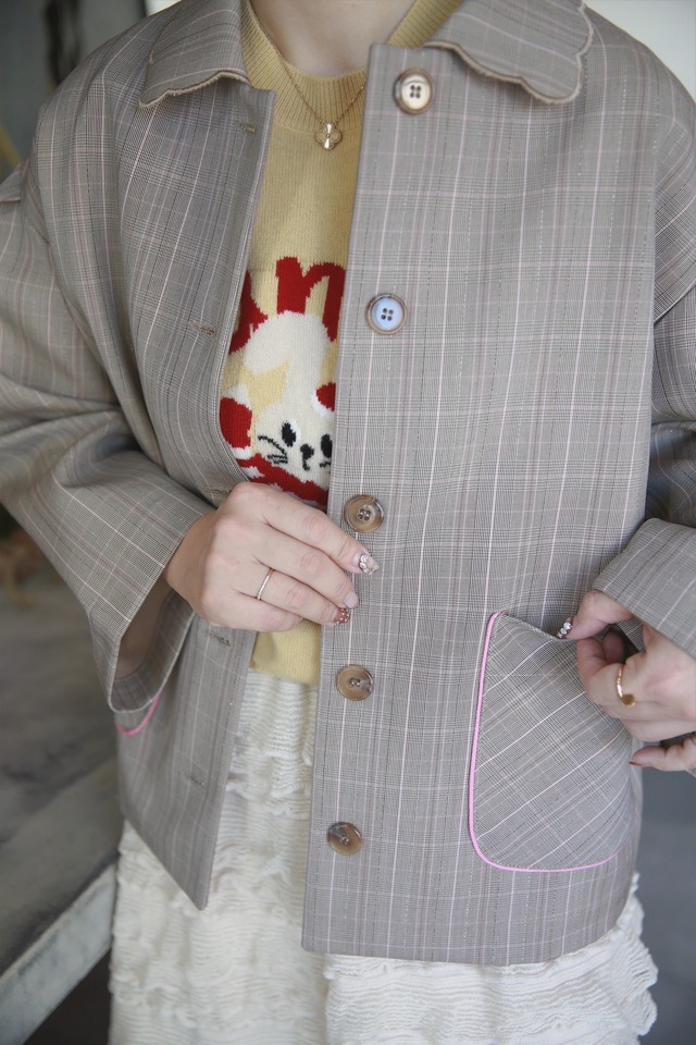 （original）スカラップ衿ショートコート