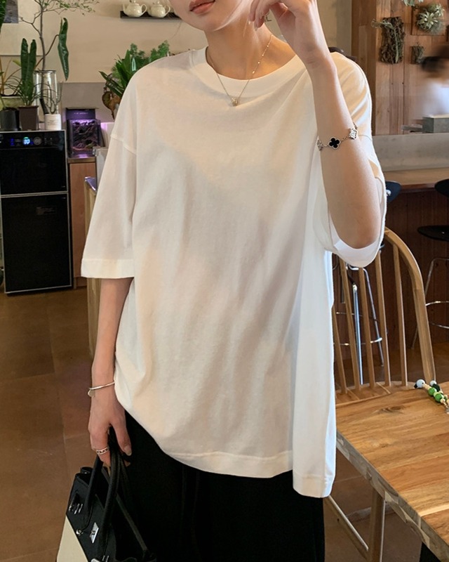 ドロップショルダーオーバーサイズTシャツ 2color A1081