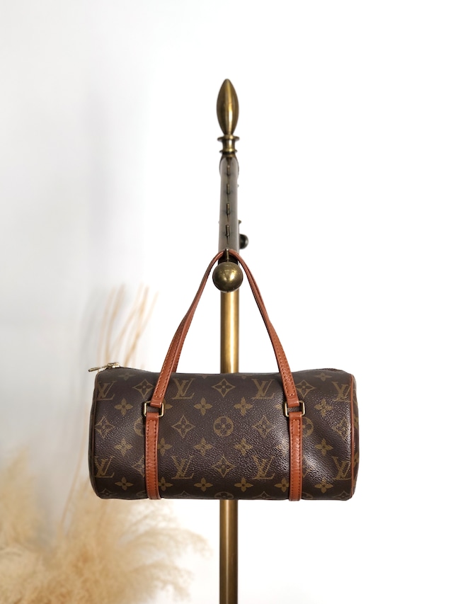 LOUIS VUITTON ルイヴィトン パピヨン26 モノグラム ハンドバッグ ブラウン レザー ロールバッグ vintage ヴィンテージ オールド dwmmh5