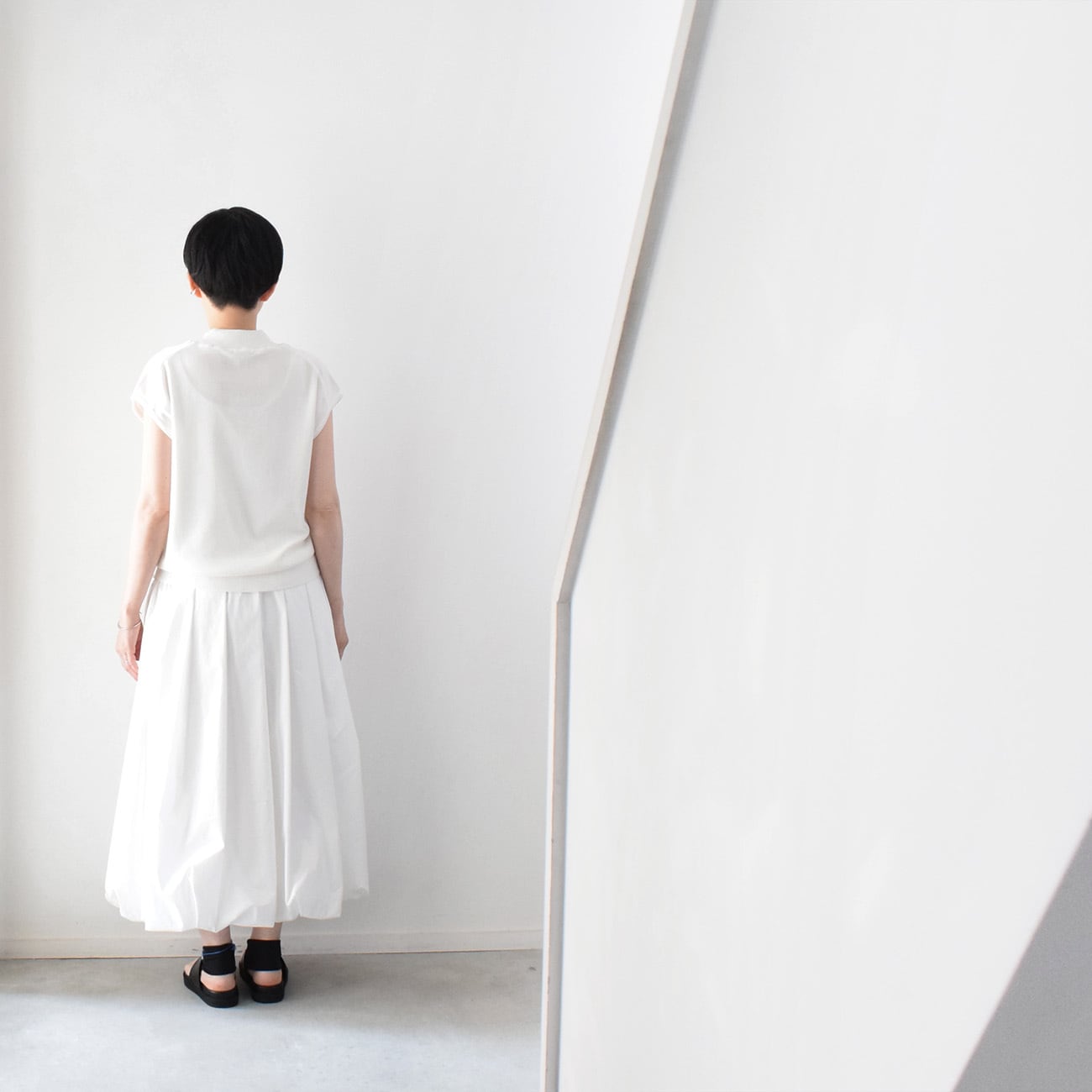 バルーンスカート：白［SK33STWH］ | skep-online shop
